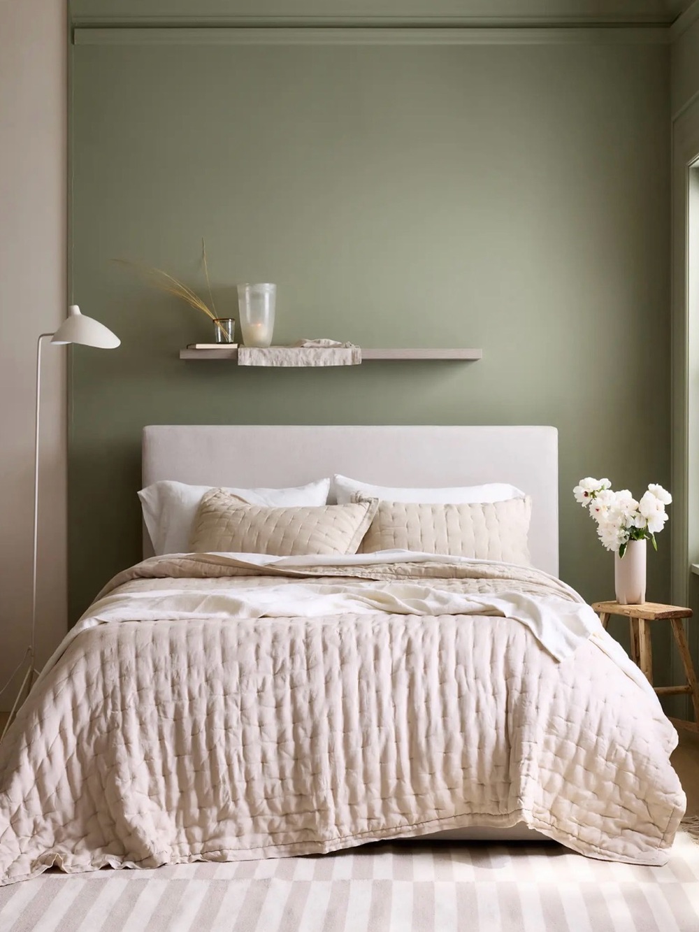 Quince European Linen Dream Quilt Set | Queen | Sand | Includes Shams